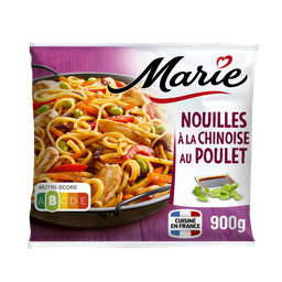 MARIE Nouilles la chinoise au poulet légumes croquants sauce soja et fèves 900 g