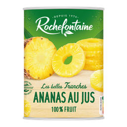 ROCHEFONTAINE Fruits au Sirop Ananas en Tranches au Jus
