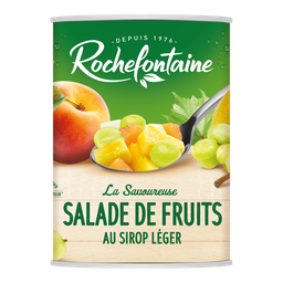 ROCHEFONTAINE Cocktail de fruits au sirop boîte 4/4, 500g