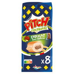 PITCH Brioche choco barre goût noisette - x8 - 300g