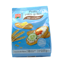 BELLE FRANCE Petit pain grille complet ssa x 18 sachet 225g