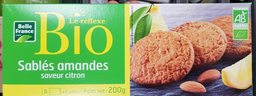 BELLE FRANCE Sable aux amandes sav citron x 12 BIO etui 200g