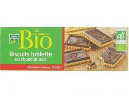 BELLE FRANCE Petit beurre tablette choco noir BIO etui 150g