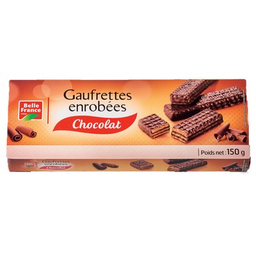 BELLE FRANCE Gaufrettes enrobees chocolat etui 150g