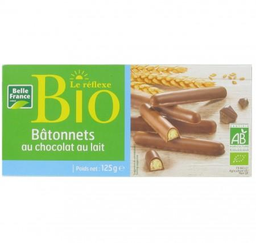 BELLE FRANCE Batonnet croustillant choco lait BIO etui 125g