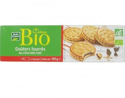 BELLE FRANCE Gouter rond fourré chocolat noir BIO etui 185g