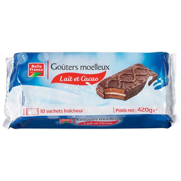 BELLE FRANCE Gouter moelleux cacao x 10 film 420g