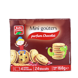 BELLE FRANCE Mini gouter rond parfum chocolat x 24 etui 168g