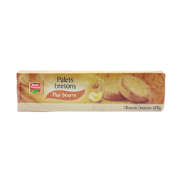 BELLE FRANCE Palet breton pur beurre x 8 film 125g