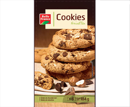 BELLE FRANCE Maxi cookie choc noir noisettes x 8 film 184g