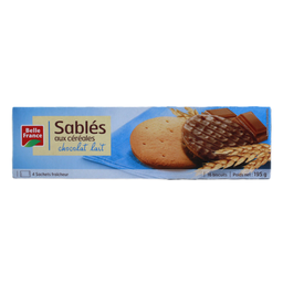 BELLE FRANCE Sable aux céréales choco lait x 16 etui 195g