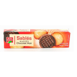 BELLE FRANCE Sable nappe chocolat noir x 16 etui 195g