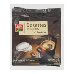 BELLE FRANCE Dosette classique pur arabica x 18 sachet 125g