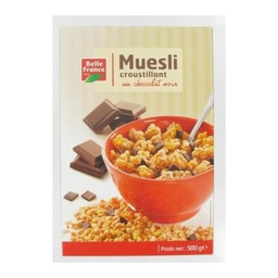 BELLE FRANCE Muesli croustillant au chocolat noir etui 500g