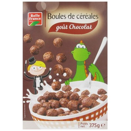BELLE FRANCE Boule de céréales goût chocolat etui 375g