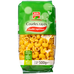 BELLE FRANCE Massa Cotovelos Riscas 500 g