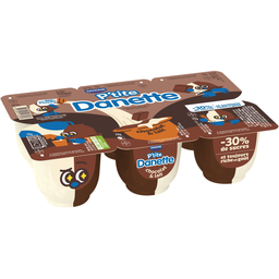 DANETTE Doubles saveur Crème dessert chocolat lait 6x70 g
