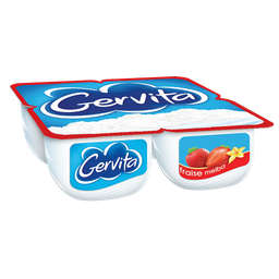 GERVITA Fromage blanc mousse fraise melba 4x100g