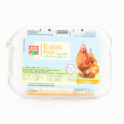 COCORETTE Oeuf frais plein air calibre moy/gros x 6 boîte