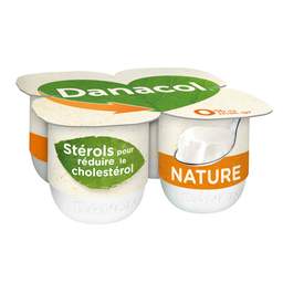 DANACOL Yaourt nature allégés 0% 4x125 g