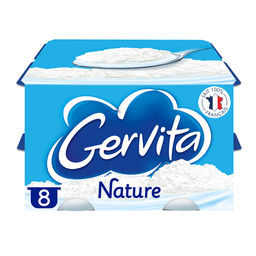 GERVITA Danone Fromage blanc mousse nature 8 x 100 g