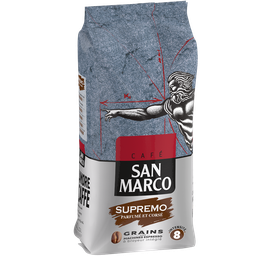 SAN MARCO Café en Grains Supremo Parfumé et Corsé Intensité 8 SAN MARCO