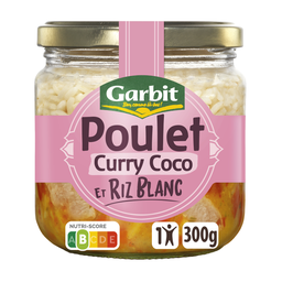 GARBIT Plat Individuel Poulet Curry Coco