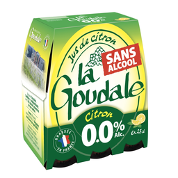LA GOUDALE Bière sans alcool au jus de citron 0.0% 6x25 cl