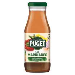 PUGET Marinade Poivrons Rouges, Échalotes, Ail Thym 180 ml