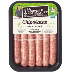 LA NOUVELLE AGRICULTURE Chipolatas supérieures 6 pièces 330g