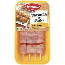 LE GAULOIS Brochettes de poulet 380 g