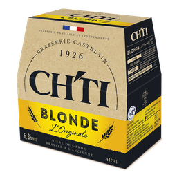 CH'TI Cerveza rubia original 6 x 25 cl