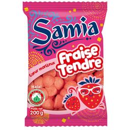 SAMIA Fraise tendre Bonbons gélifiés halal 200 g