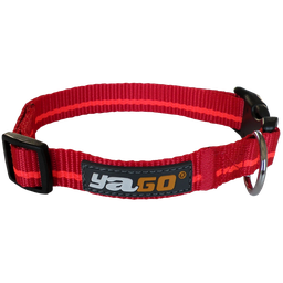 AIME Collier Pour Chien Nylon Rouge 34-53cm
