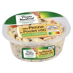 PIERRE MARTINET Salade pâtes penne poulet rôti sauce caesar PIERRE MARTINET