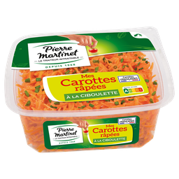 MARTINET Carottes râpées à la ciboulette origine France PIERRE - 200g