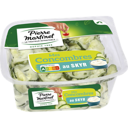 PIERRE MARTINET Salades crudités de Concombres au Skyr PIERRE MARTINET