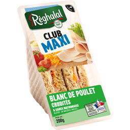 REGHALAL Sandwiches halal maxi poulet crudités