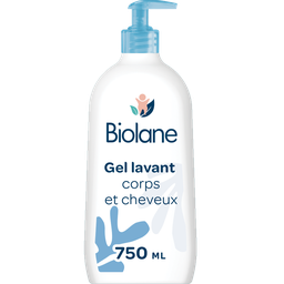 BIOLANE Gel douche bébé Corps et Cheveux 2 en 1 Doux Peaux Sensibles