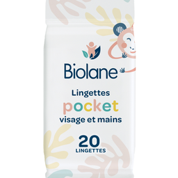 BIOLANE Lingettes bébé Nettoyantes Visage et Mains pH physiologique