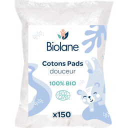BIOLANE Carré de coton douceur bio 160 pièces