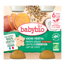 BABYBIO Hachis vegetal a partir dos 6 meses 2 x 200 g