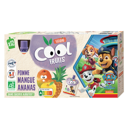 VITABIO Puré de Frutas Cool Fruits Manzana Mango Piña 12x90g
