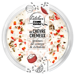 ATELIER BLINI Tartinable Chèvre Crémeux Graines de Courge et Echalote ATELIER BLINI