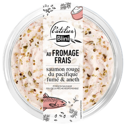 ATELIER BLINI Tartinable Fromage Frais Saumon Rouge Fumé et Aneth ATELIER BLINI