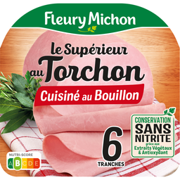 FLEURY MICHON Jamón cocido al paño sin nitritos 6 lonchas 210 g
