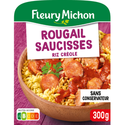 FLEURY MICHON Rougail saucisses et riz créole 300 g
