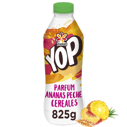 YOP Yaourt à boire à l'ananas à la pêche et céréales 825g