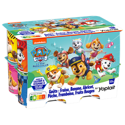 YOPLAIT PAT'PATROUILLE Petits suisses aromatisés aux fruits 12x50g