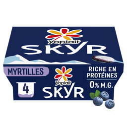 YOPLAIT Skyr Protéiné sur lit de Myrtilles 0% MG